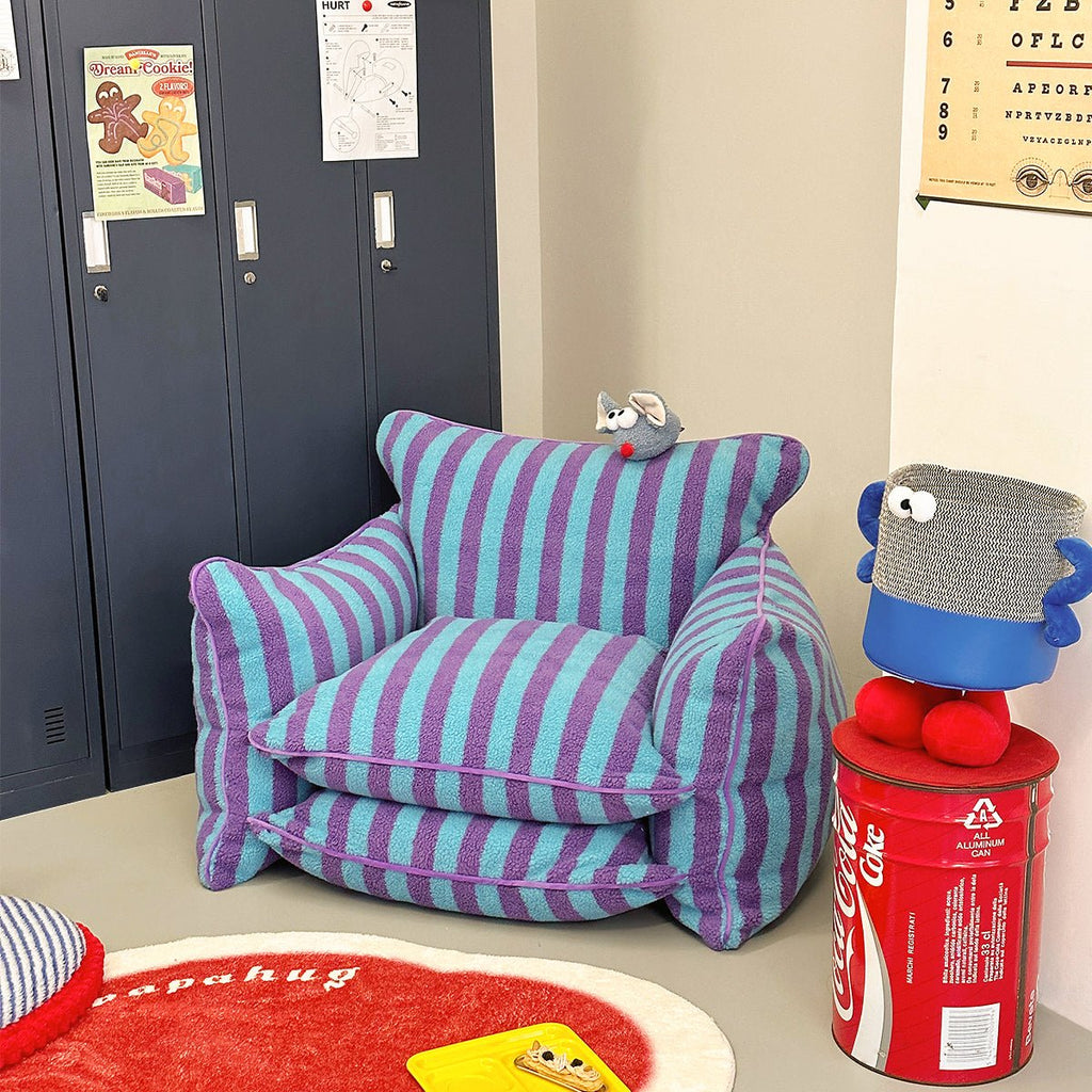 Playful Mind Striped Lazy Sofa Chair